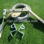 utility handle brake system of camper trailer /