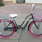 26inch lady red color bike beach cruiser