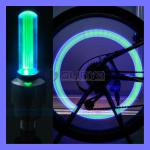 Green Bike Car Motorcycle Valve Cap Tire LED Wheel Light Digital Spoke Flashlight Alarm-LED-525