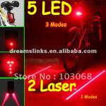 2012 New Bike Bicycle Laser Beam Rear Tail Light (5 Ultra Bright LED + 2 Laser ) High Quality