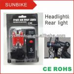 bicycle light rear light&amp; head light set