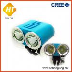 new model 2 in 1 rechargeable 2 cree xml t6 led bicycle light (HT-BL032)