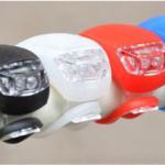 batteries bicycle silicone led bike light/ outdoor led bicycle light mini silicone