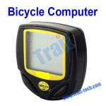 Waterproof Wireless Bicycle Computer LCD Speedometer Odometer(Yellow+Black)