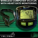 Veloset VS212 Wireless cycle computer speedo with pulse heart rate belt-Vs212