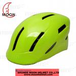 MOON brand 2014 new type LED light in-mould helmet with verigated color shells