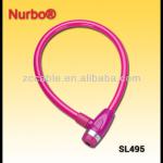 SL495 Nurbo colorful high quality cable bike lock in China