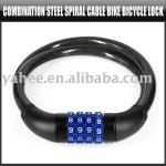 Combination Steel Spiral Cable Bike Bicycle Lock,YHA-HG017