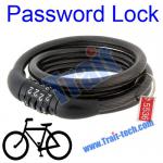 4-digit Combination Bike Lock Bicycle Cable Lock, Bike Steel Cable Lock-T-TOOL-2074