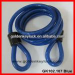 GK102.107 Blue Loop Cable Lock, 47&quot;, 59&quot;, 71&quot; length steel cable-GK102.107-blue