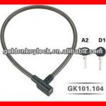 GK101.104 cable lock with 10mm or 15mm steel cable (Wenzhou Lock Factory)