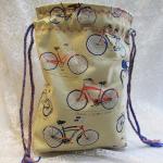 2013 Hot sale Beach Cruiser Bicycle Knitting Beading Bag with Yarn Drawstring canvas drawstring backpack HYDWTT261