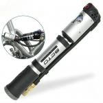 Mini bicycle pump with gauge for suspension fork &amp;Tire