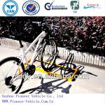 PV-3A floor-mounted display bicycle parking stand for 3 bikes(ISO approved)