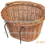 Oval durable wicker bicycle basket / bike accessories with swing handle