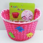 Colorful PE hollowpipe woven bicycle basket
