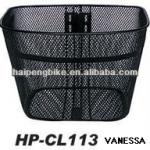 steel black meshing wire bicycle basket