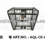 2013 hot seller black steel bicycle basket with cover