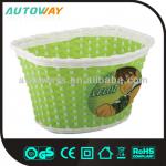 Hand woven Plastic Ccolorful Children Bike Basket