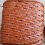 Durable plastic woven front bicycle basket