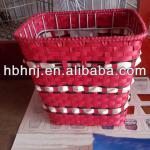 colored wicker woven front bicycle basket