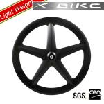 2014 XBIKE full carbon 5 spoke track wheel china aero spoke-VX-5F