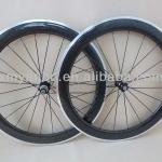 Aluminum braking surface carbon wheels clincher 60mm depth 12K glossy for road bike-AR60C