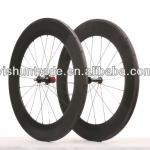 2014 YISHUNBIKE China Professional 700C 88mm clincher carbon Disc Brake wheelset road bike wheels for sale