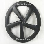 new style Sonata 5-spoke bicycle wheels front carbon fiber clincher with 3K matte finish for road/track bike