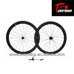 2014 High quality carbon wheel set 50mm clincher 24mm width with Quick Release And Brake Pads