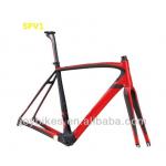 Low discount!New SPV Carbon Fiber Road Bicycle Frameset matching with both di2 and mechanical groupset,Super light bicycle frame