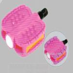 different colors of plastic body bicycle pedal with refleciton-