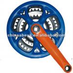 chainwheel and plastic-coated crank-