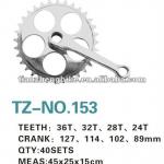48T/38T Bicycle chainwheel and crank with steel material