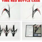 Hot sell Bike carbon bottle cages,TIME Red bike bottle cages carbon, carbon water bottle cages holder for all Bike Road/TT/MTB