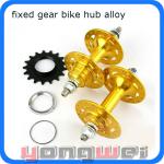 colorful fixed gear bike hub in alloy,