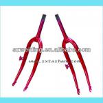 coloful painting Bicycle front fork