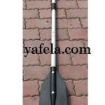 Inflatable paddle boat, aluminum oars, boat accessories,Gray and black-yafela