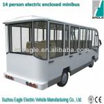 14 seats electric enclosed shuttle bus, EG6158KF04,72V/7.5KW AC system,CE approved