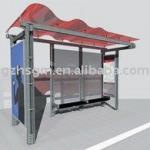 stainless steel bus stop shelter-