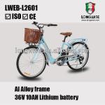 36V10AH Lithium battery Al alloy frame electric bicycle-LWEB-L2601