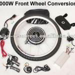 Wholesale 48V 1000W Electric Bicycle Ebike Conversion Kits 2012 New Style Most Powerful Kits Front Wheel Kits