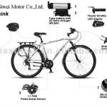 for electric bicycle kit-Kit92-tubeLED