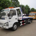 Qingling ISUZU 4*2 flatbed wrecker tow trucks for sale