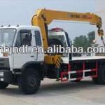 Dongfeng 153 Flatebed Wrecker with Crane-EQ1120GLJ
