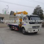 multifuctional DFAC dongfeng tow truck mounted crane for sale