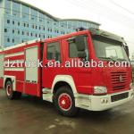 Sinotruck HOWO crew cab 4*2 7000L water tank new China fire truck