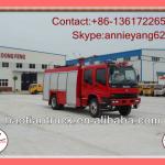 Isuzu 4*2 electric fire truck with foam