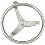 Stainless Steel Boat Steering Wheel 3 Spoke 13-1/2&quot; dia or 15-1/2&quot; dia