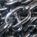 black painted mooring chain